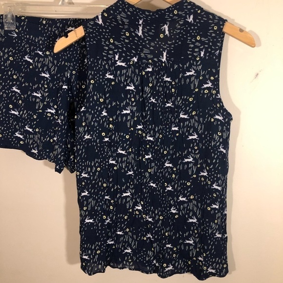 Disney x LC Lauren Conrad Set Alice in Wonderland Bunny Matching Shorts & Top S - Picture 7 of 9